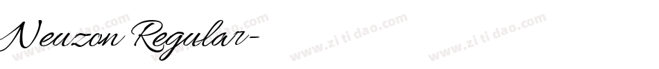 Neuzon Regular字体转换